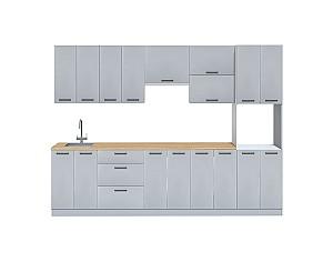 Set mobila bucatarie Fabrik Home Bergamo MDF 3000 mm Frasin