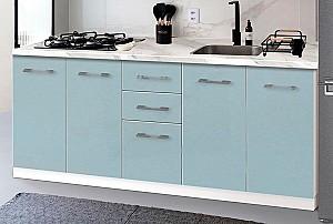 Set mobila bucatarie Modern Bono H110 2.0m (White/Blue)