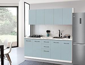 Set mobila bucatarie Modern Bono H68 2.0m (White/Blue)