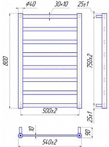 Uscător de prosoape Mario Modena 800x540/500