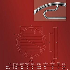 Uscător de prosoape Dagat TRIADA P TP80 870/50 alb