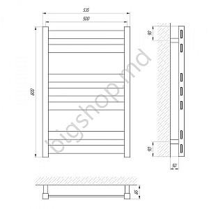 Uscător de prosoape Laris Bond P7 500x800