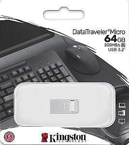 Stick memorie usb Kingston 64GB DataTraveler Micro G2