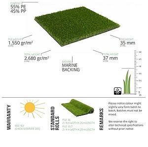 Iarba artificiala Ecofloor Amazonia Dragon 2m