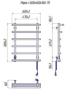Uscător de prosoape Mario Мario-І 800х630/160