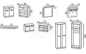 Antreu Modern Karolina Stejar Craft Alb/Gri Ardezie