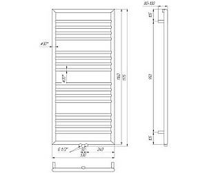 Uscător de prosoape Mario Donna 1175x530/50