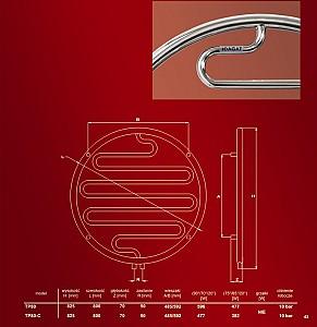 Uscător de prosoape Dagat Triada P (TP-80C)