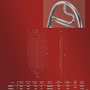 Uscător de prosoape Dagat CANOA C 1465x650/50 mm