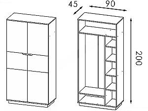Antreu Modern Visit Stejar Sonoma (Bej)/Makassar (Maro)