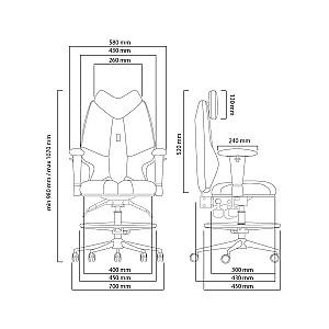 Fotoliu de birou Kulik System Fly Albastru deschis