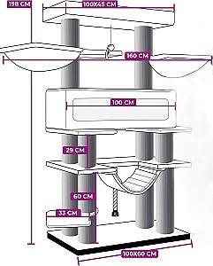 Ansamblu pentru pisici PETREBELS Lookout 198 OFF White