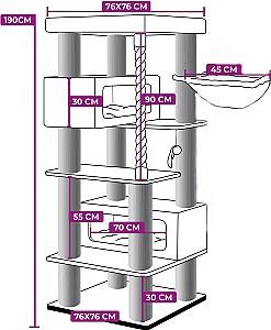 Ansamblu pentru pisici PETREBELS Turnpike 190 Cappuccino