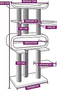 Ansamblu pentru pisici PETREBELS Rout 180 Cream