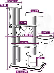 Ansamblu pentru pisici PETREBELS Scenic View 175 Cappuccino