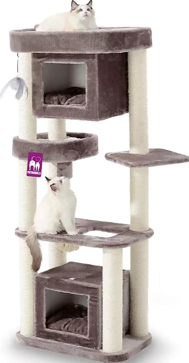 Ansamblu pentru pisici PETREBELS Sweet Petit Villa 150 Cappuccino