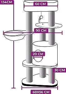 Ansamblu pentru pisici PETREBELS Kings&Queens Charlotte 134 Cappuccino