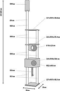 Ansamblu pentru pisici Flamingo EVEREST Grey 5334712