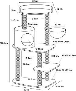 Ansamblu pentru pisici Flamingo OLIVER Taupe 561371