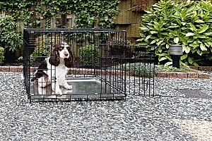 Cusca pentru caini Beeztees BENCH 2-DOORS Black