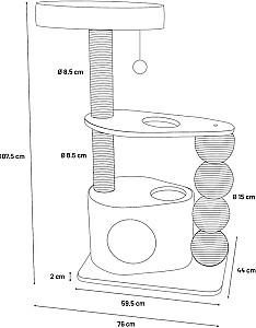 Ansamblu pentru pisici Flamingo HORACIO Blue