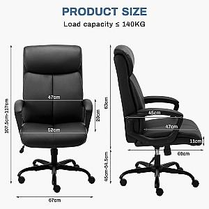 Fotoliu de birou Antares Nevada Black