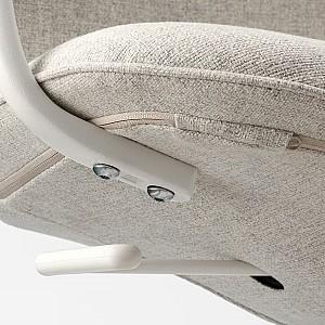 Fotoliu de birou IKEA Langfjall rotativ cu brate Gunnared Bej/Alb