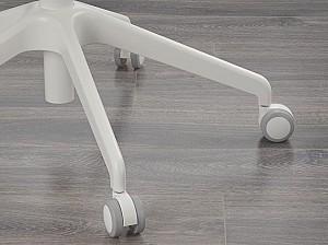 Fotoliu de birou IKEA Langfjall rotativ cu brate/spatar inalt Gri inchis/Alb