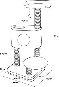 Ansamblu pentru pisici Flamingo DELORA SPENCER Grey