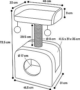 Ansamblu pentru pisici Flamingo OSCAR