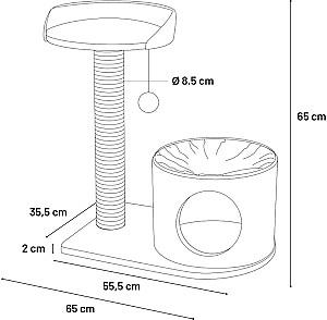 Ansamblu pentru pisici Flamingo KARA Grey/Red