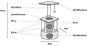 Ansamblu pentru pisici Flamingo ROCHEFORT Grey