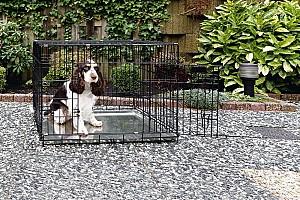 Cusca pentru caini Beeztees BENCH 2-DOORS Black 715802