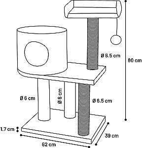 Ansamblu pentru pisici Flamingo SONAL Grey