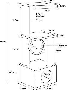 Ansamblu pentru pisici Flamingo BARETTI Grey