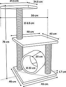 Ansamblu pentru pisici Flamingo STEVE Grey