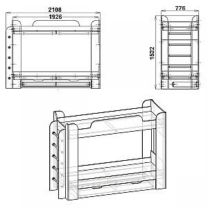 Pat copii KompaniT Twix stejar sonoma