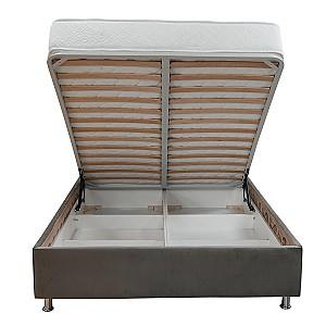 Pat VLM Nora 3D (163607) + Clasic 150x200 (2415), tapitat, de 2 persoane, cu saltea