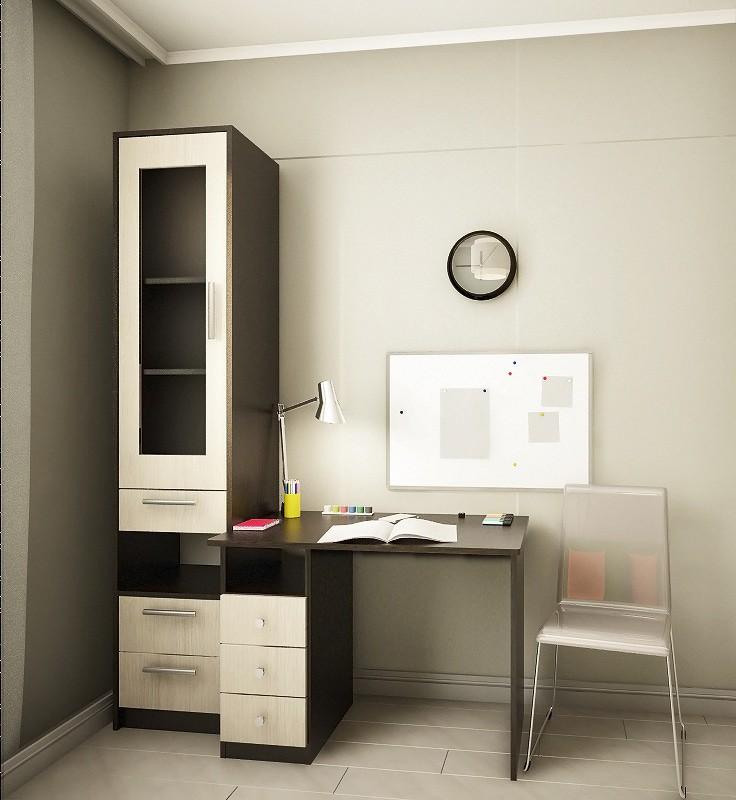 Masa de birou PS KC-100 (sert.)+P-43(3) wenge/chamonix deschis