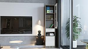 Masa de birou PS KC-0+P-43(1) truffle/chamonix deschis