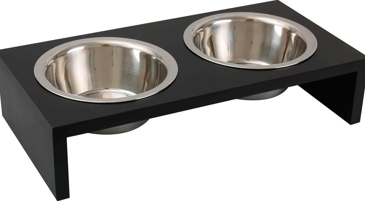 Bol de hrana pentru caini Flamingo KOBUSHI TWIN Black