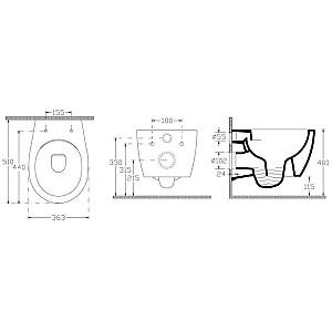 Vas WC Isvea Sentimenti Clear Rimless