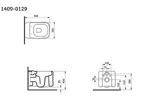 Vas WC Bocchi NEW AGE Rimless 54cm