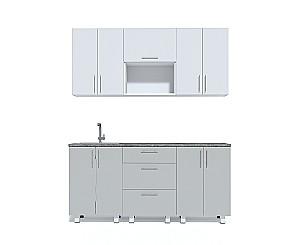 Set mobila bucatarie Fabrik Home Stone MDF 1.8 m gri deschis mat