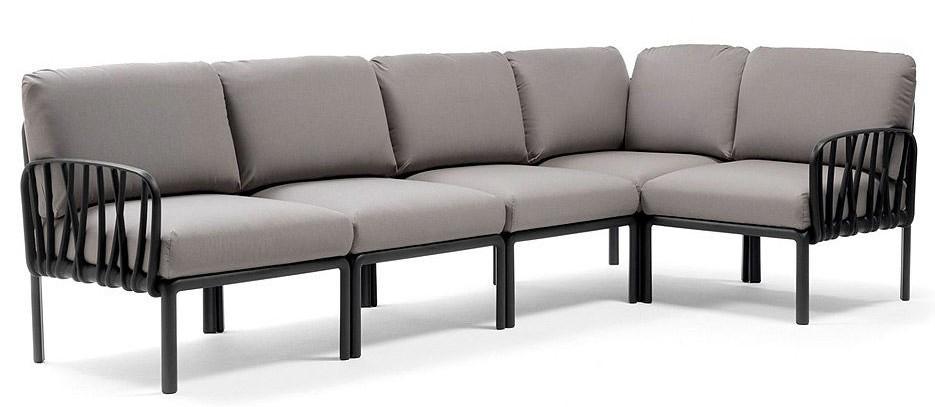 Canapea pentru gradina Nardi KOMODO 5 40370.02.172 (5locuri) Antracit/Gri