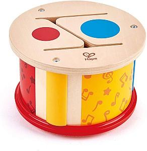 Jucarie bebelus Hape E0608A Double-Sided Drum