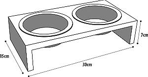 Bol de hrana pentru caini Flamingo KOBUSHI TWIN Black