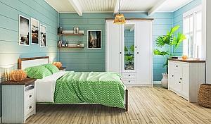 Pat Neman Tivoli MN-035-25 (160x200) Alb Textura/Stejar Stirling(Maro)