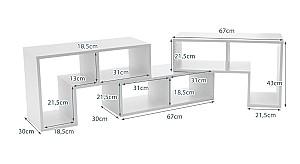Tumba pentru televizor Costway HV10438WH Alb