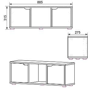 Tumba pentru televizor KompaniT P-36 Stejar sonoma (Bej)
